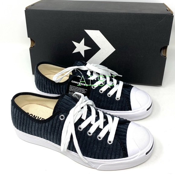 Converse Jack Purcell Low Velvet Black Casual Shoes Men's Sneakers Size 165139C - Picture 9 of 11